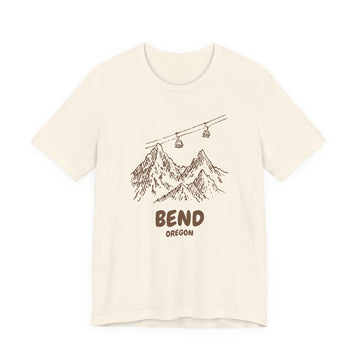 Bend, Oregon Mountain T-Shirt — Vintage Gondola Ski Mountain Tee