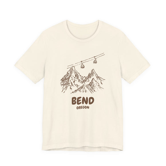 Bend, Oregon Mountain T-Shirt — Vintage Gondola Ski Mountain Tee
