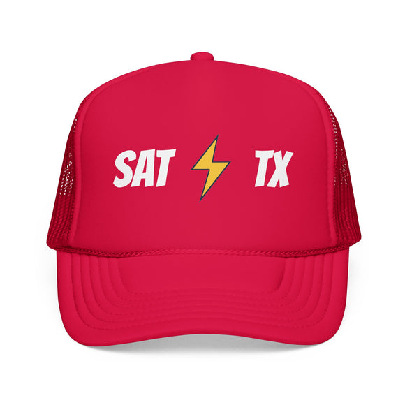 San Antonio, Texas Retro Trucker Hat - Lightning Foam Cap