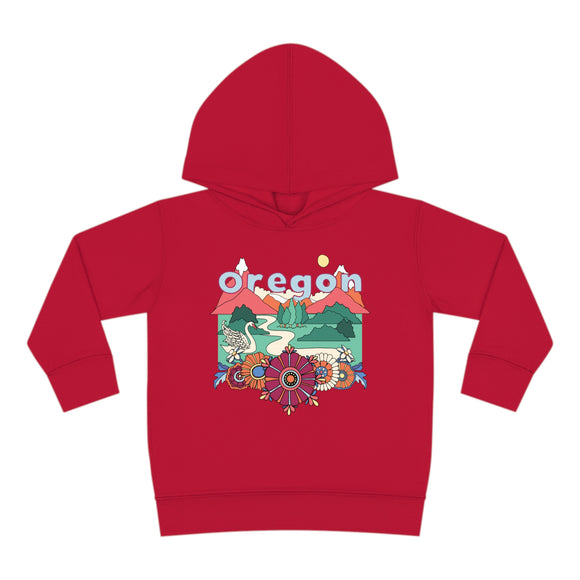 Oregon Toddler Hoodie - Boho Mountain Unisex Oregon Toddler Sweatshirt