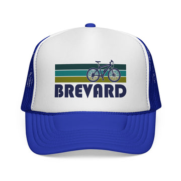Buy royal Brevard, North Carolina Retro Bike Trucker Hat - Vintage Style Brevard Cap