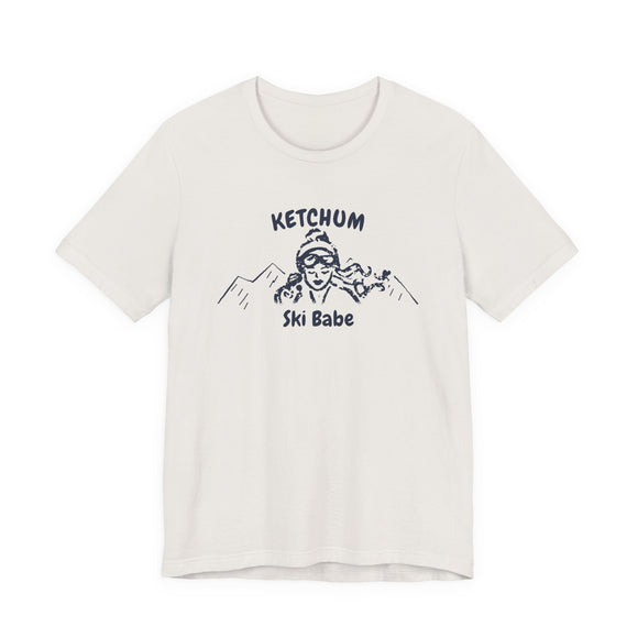 Ketchum, Idaho Ski Babe T‑Shirt - Retro Skiing Graphic Tee