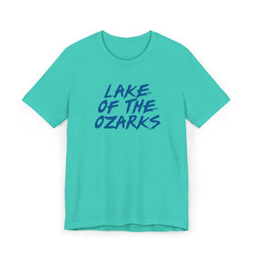 Buy teal Lake of the Ozarks T-Shirt | 100% Cotton Retro Missouri Tee