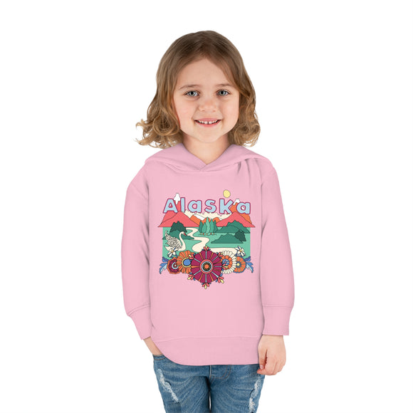 Alaska Toddler Hoodie - Boho Mountain Unisex Alaska Toddler Sweatshirt