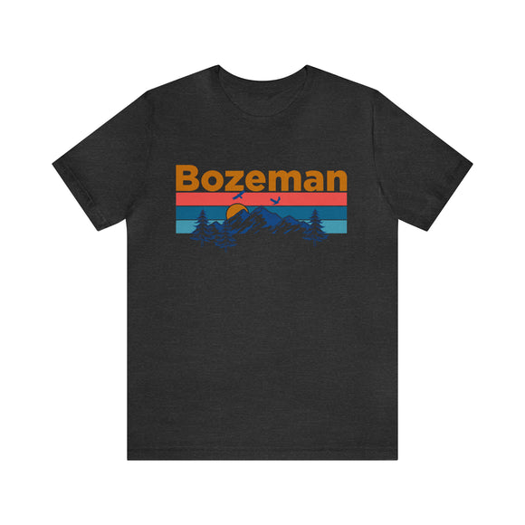Bozeman, Montana Shirt - Mountain Sunset Unisex Bozeman T-Shirt