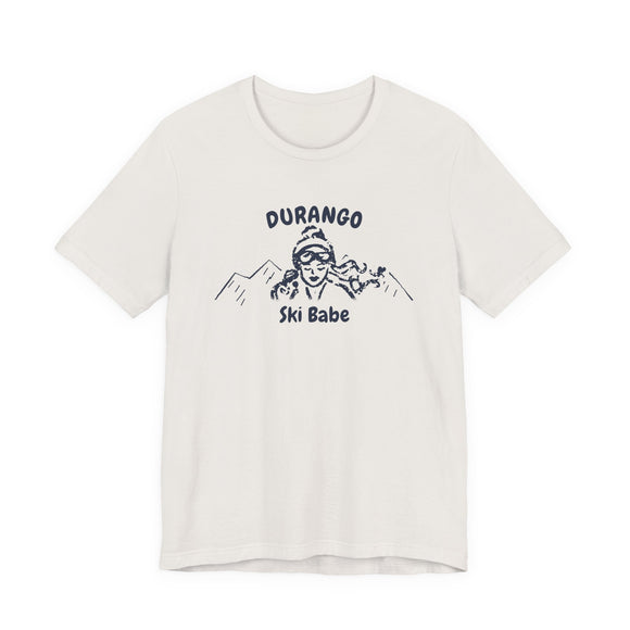 Durango, Colorado Ski Babe T‑Shirt - Retro Skiing Graphic Tee