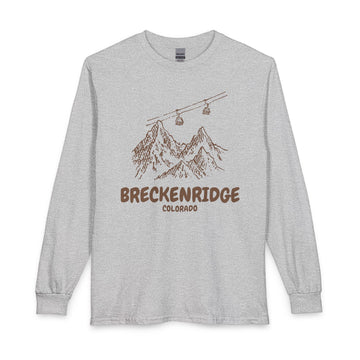 Breckenridge, Colorado Long Sleeve T-Shirt - Ski Mountain Gondola - 0