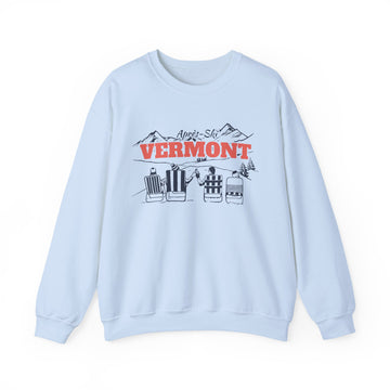 Buy light-blue Vermont Sweatshirt Après-Ski Crewneck - Mountain Ski Lodge Design