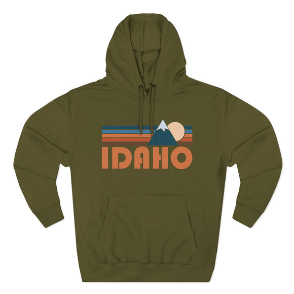 Idaho Hoodie - Retro Mountain Unisex Sweatshirt