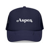 Kids Aspen, Colorado Trucker Hat Foam - Youth Snapback Cap on white background