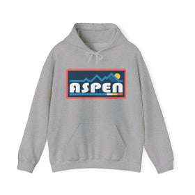 Buy sport-grey Aspen, Colorado Hoodie - Unisex Sun Aspen Hoodie Graphic Sweatshirt