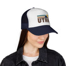 Utah Retro Mountains Trucker Hat - Vintage Style Utah Cap-12