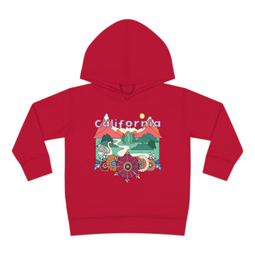 Buy vintage-red California Toddler Hoodie - Boho Mountain Unisex California Toddler Sweatshirt