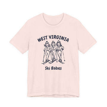 West Virginia Ski Babes T‑Shirt — Retro Skiing Graphic Tee