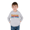 Denver Toddler Hoodie - Retro Mountain Sun Unisex Denver Toddler Sweatshirt