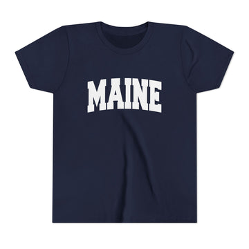 Buy navy Maine Youth Graphic Tee - Kids T Shirt