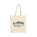 Salt Lake City, Utah Cotton Canvas Tote Bag - 15" x 16"-1