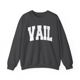 Buy dark-heather Vail, Colorado Sweatshirt - Unisex Graphic Crewneck