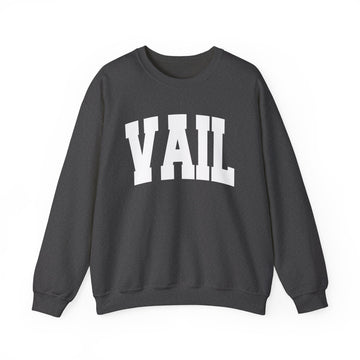 Buy dark-heather Vail, Colorado Sweatshirt - Unisex Graphic Crewneck