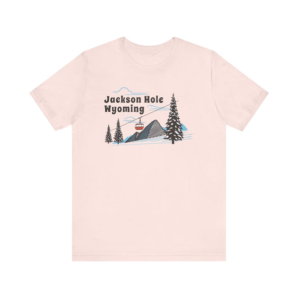 Jackson Hole, Wyoming T-Shirt - Retro Ski Mountain Gondola Unisex Jackson Hole Shirt