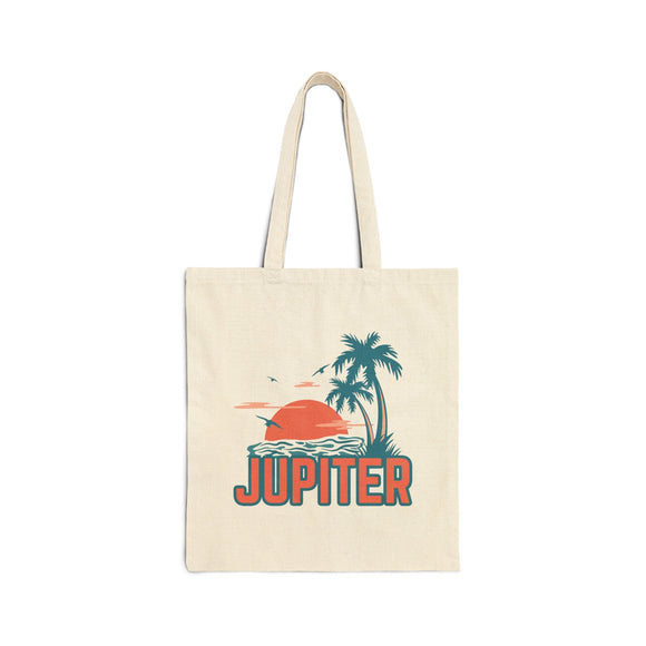 Jupiter, Florida Cotton Canvas Jupiter Tote Bag