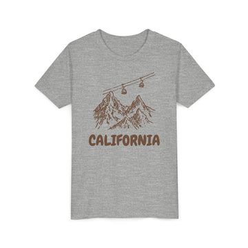 Buy athletic-heather California Youth T-Shirt — Vintage Gondola Ski Mountain Tee