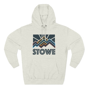 Stowe, Vermont Hoodie - Retro Mountain Unisex Sweatshirt
