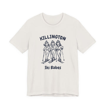 Buy vintage-white Killington, Vermont Ski Babes T‑Shirt — Retro Skiing Graphic Tee
