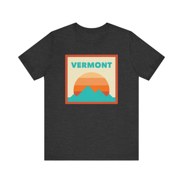 Retro Vermont T-Shirt, Mountain Sun Tee, Unisex Graphic Shirt, Vintage Vermont Top, Outdoor Adventure Clothing - 0