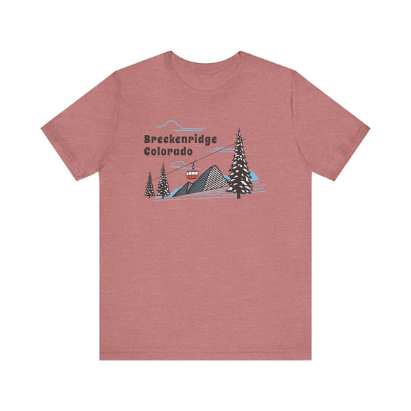 Breckenridge, Colorado T-Shirt - Retro Ski Mountain Gondola Unisex Breckenridge Shirt