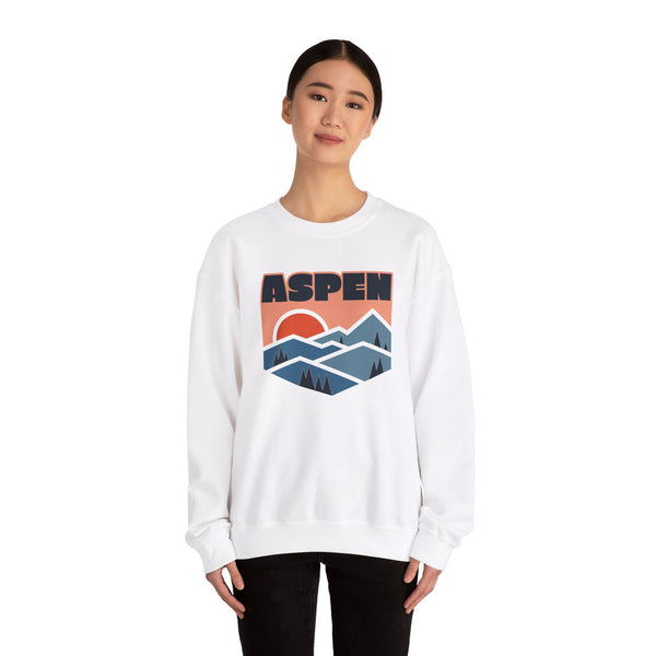 Aspen, Colorado Sweatshirt Retro Mountains, Aspen Unisex Graphic Crewneck