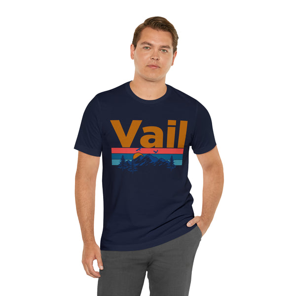 Vail, Colorado Shirt - Mountain Sunset Unisex Vail T-Shirt