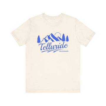 Buy natural Telluride, Colorado T-Shirt - Retro Mountain Unisex Telluride Shirt - Pine Mountain Script