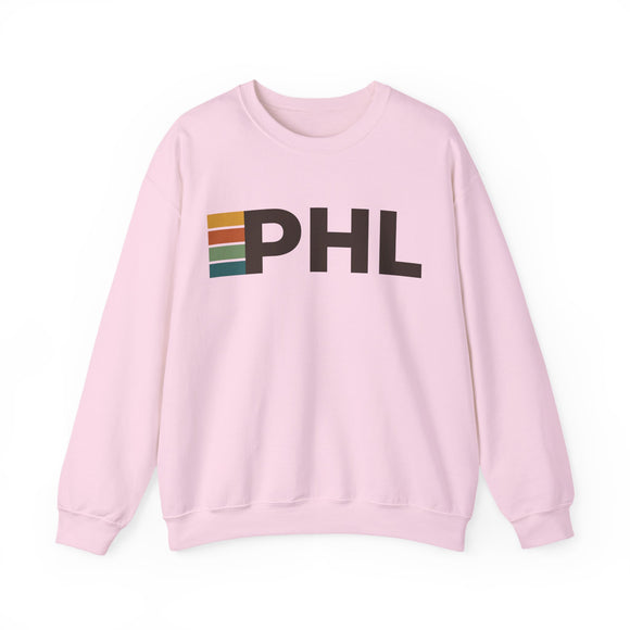 Philadelphia, Pennsylvania PHL Retro Stripe Sweatshirt
