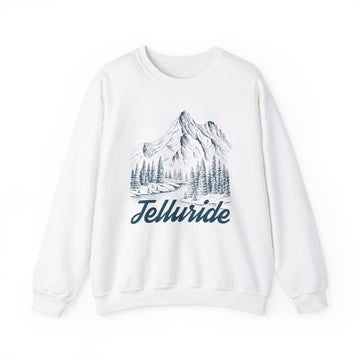 Telluride, Colorado Sweatshirt - Mountain Illustration Graphic Crewneck