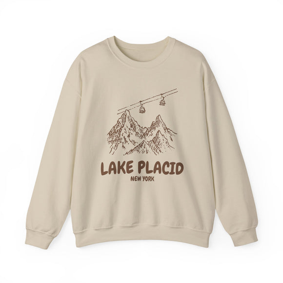 Lake Placid, New York Mountain Gondola Sweatshirt, Travel Graphic