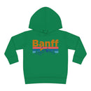 Banff Toddler Hoodie - Retro Mountain Sun Unisex Banff Toddler Sweatshirt-3