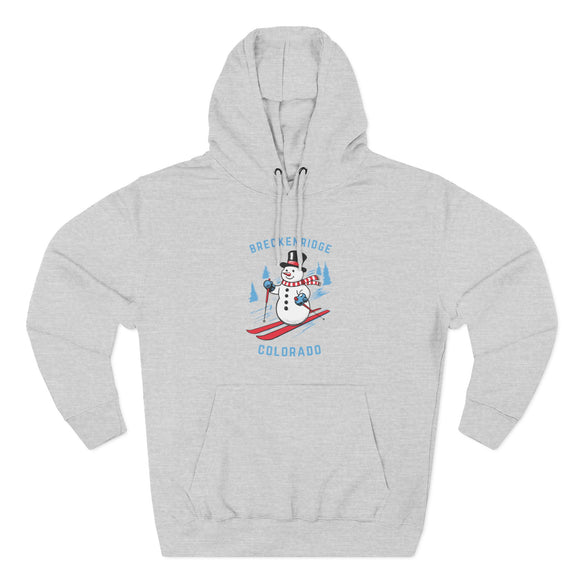 Premium Breckenridge, Colorado Skiing Snowman Hoodie
