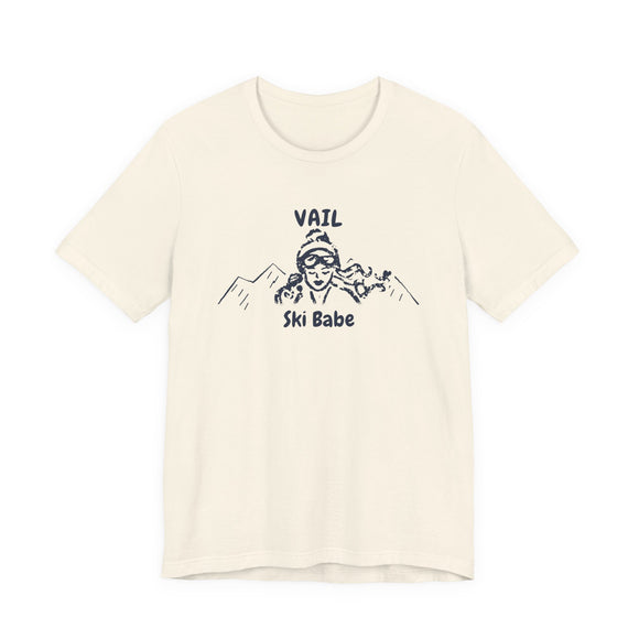 Vail, Colorado Ski Babe T‑Shirt - Retro Skiing Graphic Tee