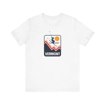 Buy white Vermont T-Shirt - Snow Ski Jump Unisex Vermont Shirt