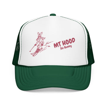 Buy kelly-white-kelly Mt Hood, Oregon Ski Bunny Foam Trucker Hat