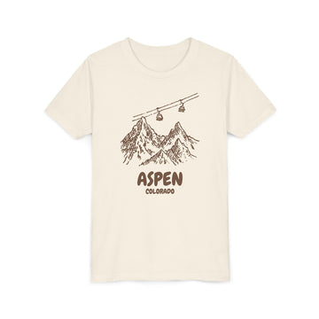 Aspen, Colorado Youth T-Shirt — Vintage Gondola Ski Mountain Tee