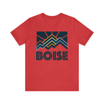 Buy heather-red Boise, Idaho T-Shirt - Retro Unisex Boise Shirt