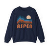 Aspen, Colorado Sweatshirt Retro Mountains, Aspen Unisex Graphic Crewneck