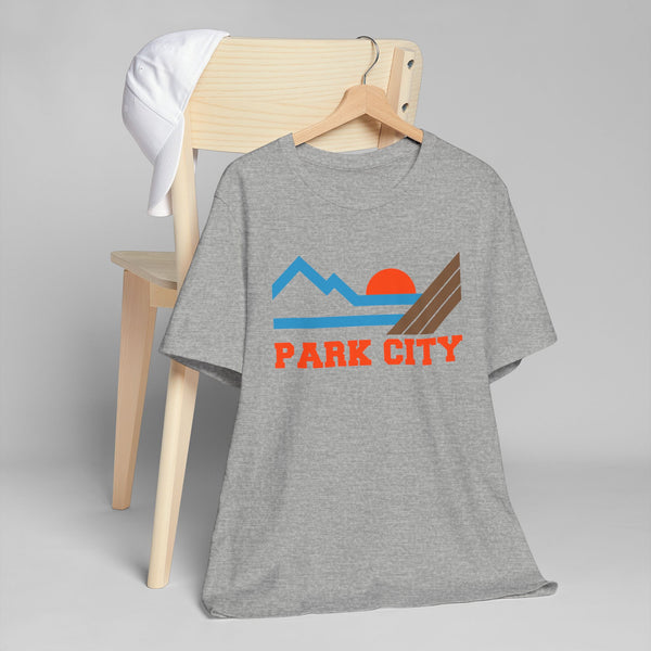Park City, Utah Retro Mountains Sunset T-Shirt | Vintage Park City Tee