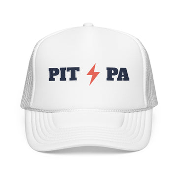 Buy white Pittsburgh, Pennsylvania Retro Trucker Hat - Lightning Foam Cap - Lightning