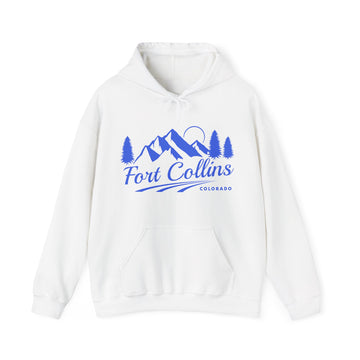 Buy white Fort Collins, Colorado Hoodie - Unisex Mountain Fort Collins Hoodie Sweatshirt