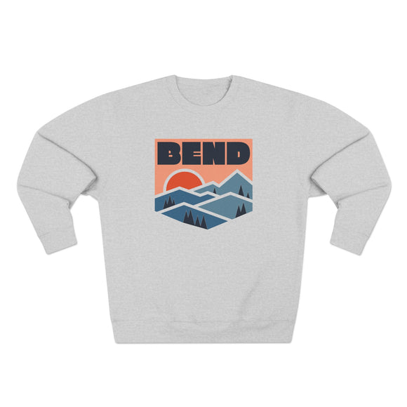 Premium Bend, Oregon Mountain Graphic Sweatshirt