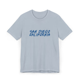 Buy light-blue San Diego T-Shirt | 100% Cotton Retro California Tee
