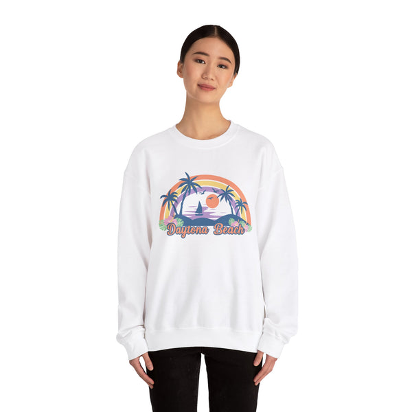 Daytona Beach, Florida Sweatshirt - Unisex Retro Beach Crewneck Daytona Beach Sweatshirt